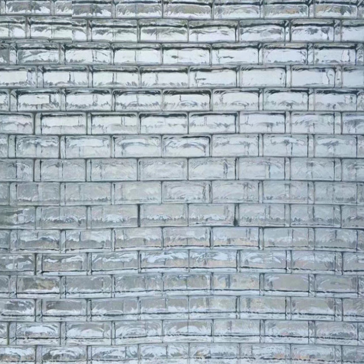 Colorful Line Hanging Glass Brick Blocks , Customizable Art Glass Block