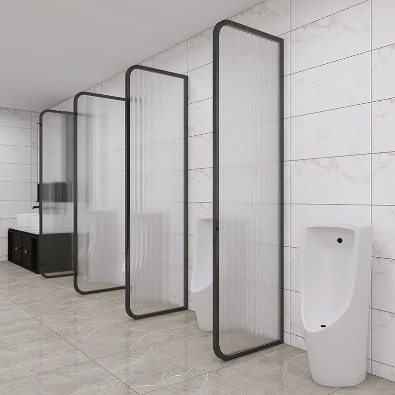 Urinoir Divider Schermpaneel Toilet Partitie, Hotel/Openbaar Toilet Waterdicht Urinoir Partitie, Gehard Glas Paneel RVS Frame, voor School/bar
