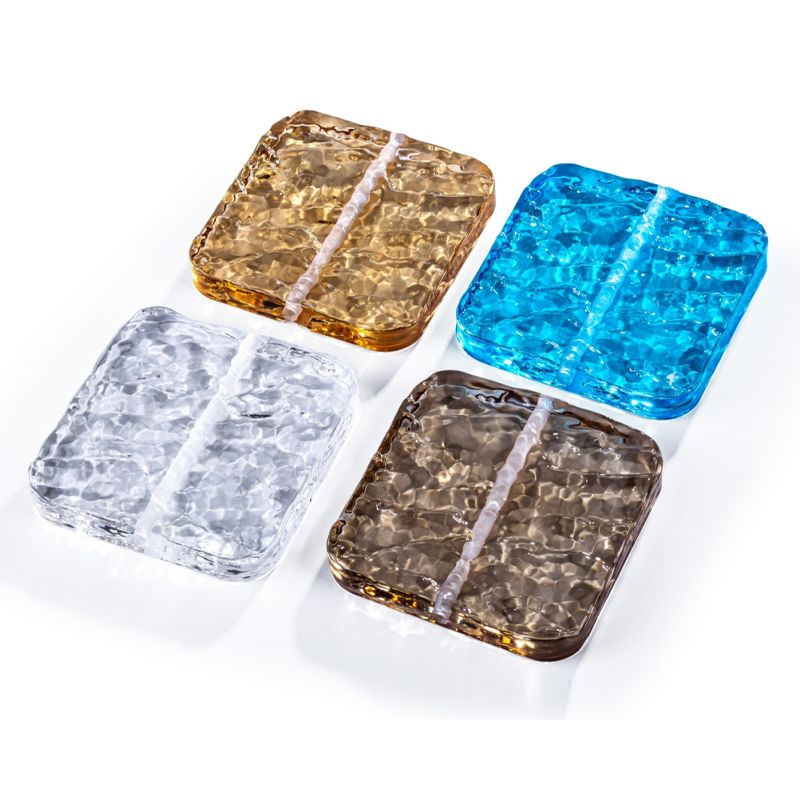 Aesthetics and Functionality Coexist | Ice Crystal Pattern Glass Bricks ...