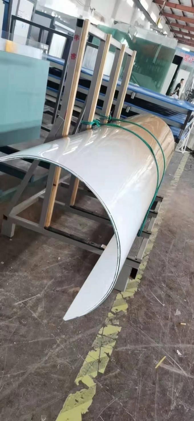 Interior House Curved Tempered Laminated Glass Grind Edge